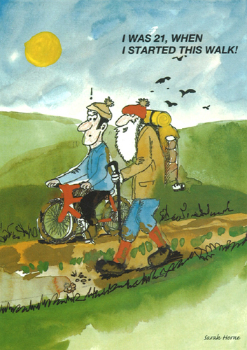 I was 21 when I started this walk! A5 Greetings Cards
