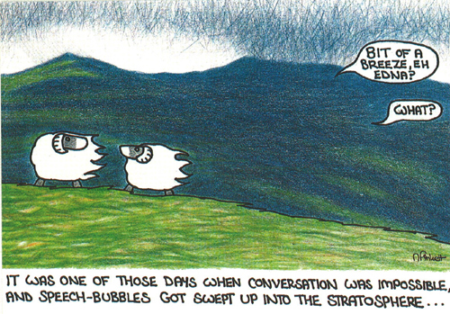 Bit of a breeze, eh Edna? A5 Greetings Cards