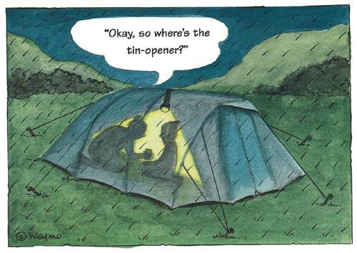 Ok, So where's the tin opener? A5 Greetings Cards