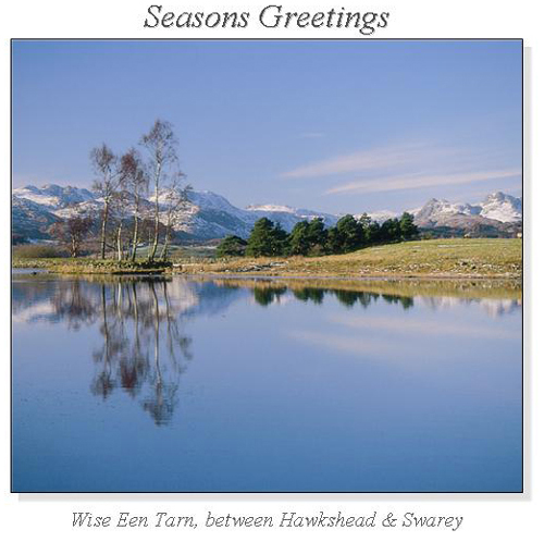 Wise Een Tarn, between Hawkshead & Sawrey Christmas Square Cards