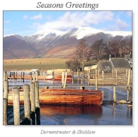 Derwentwater & Skiddaw Christmas Square Cards