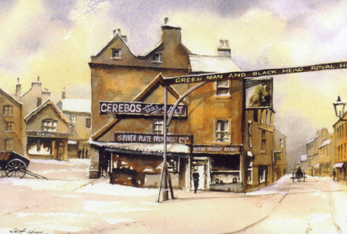 Ashbourne in Winter Watercolour Greetings Cards