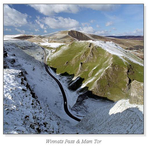 Winnats Pass & Mam Tor Square Cards