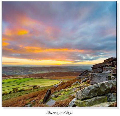 Stanage Edge Square Cards