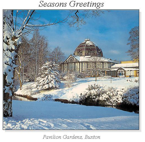 Pavilion Gardens, Buxton Christmas Square Cards