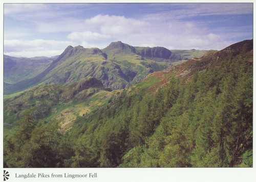 Langdale Pikes watercolour postcards