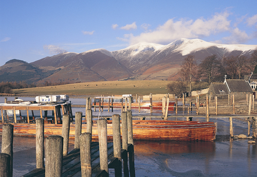 Derwent Water and Skiddaw postcards