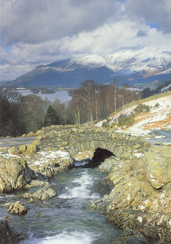 Ashness Bridge in winter VP Greetings Cards