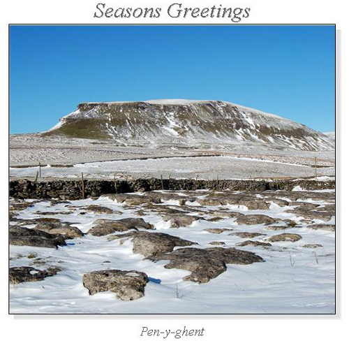 Pen-y-ghent Christmas Square Cards