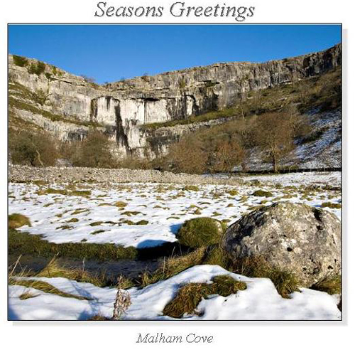 Malham Cove Christmas Square Cards
