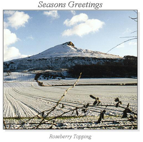 Roseberry Topping Christmas Square Cards