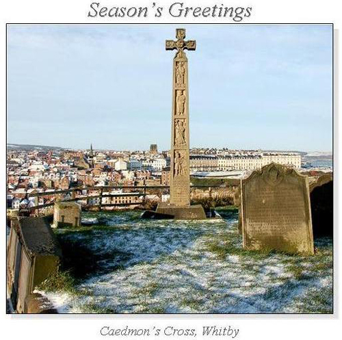 Caedmon's Cross, Whitby Christmas Square Cards