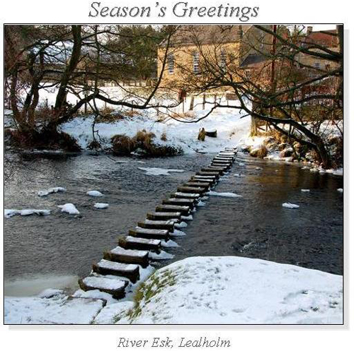 River Esk, Lealholm Christmas Square Cards