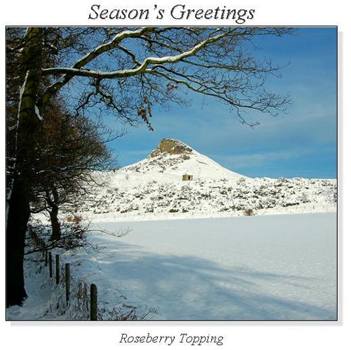 Roseberry Topping Christmas Square Cards